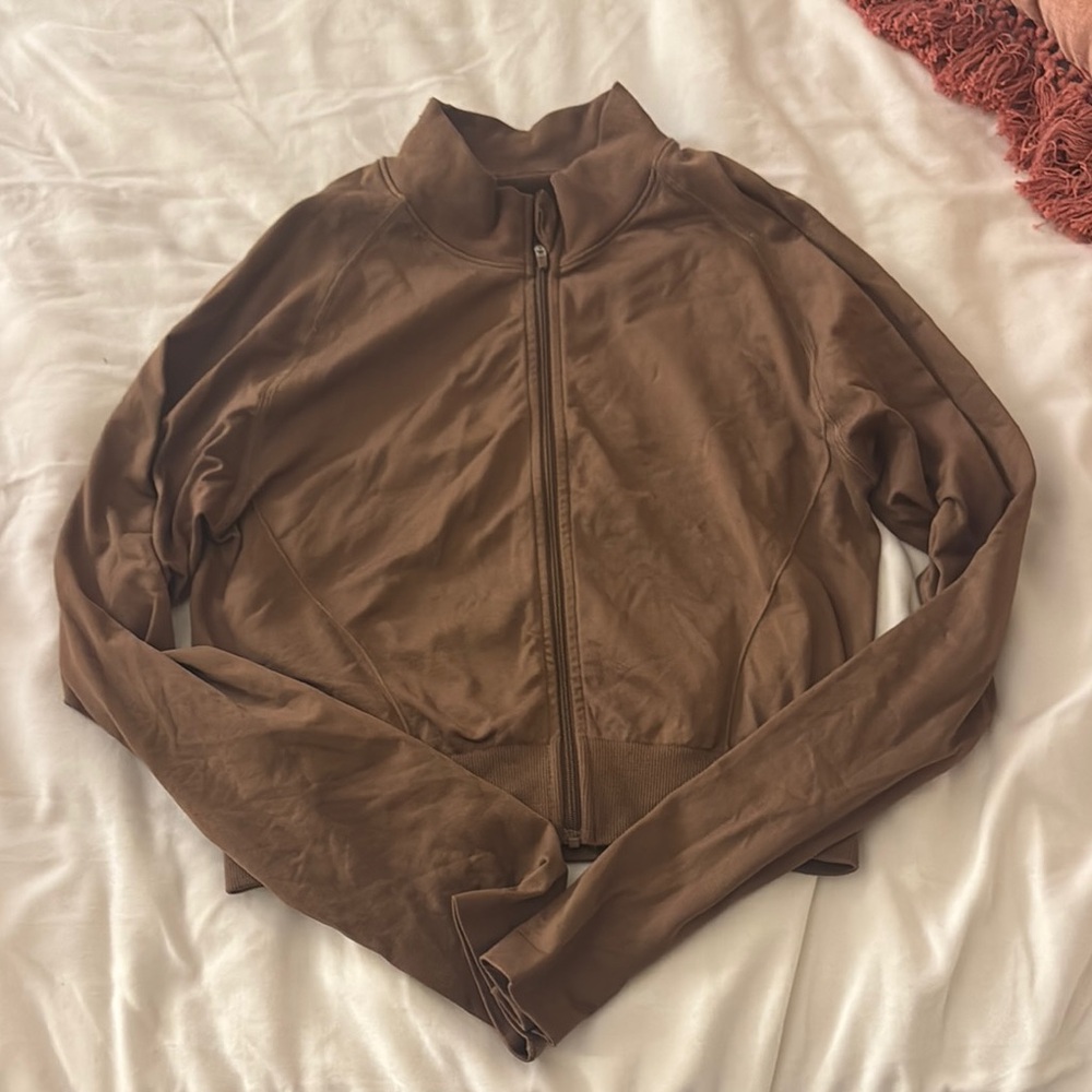 Brown Zip-Up Jacket